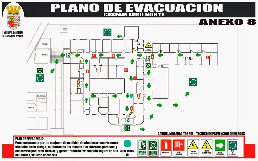 Plan de emergencia de evacuación ejemplo.